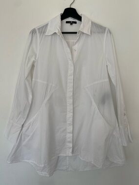 7 For All Mankind 100% Cotton Button Down Tunic Shirt Size XS
